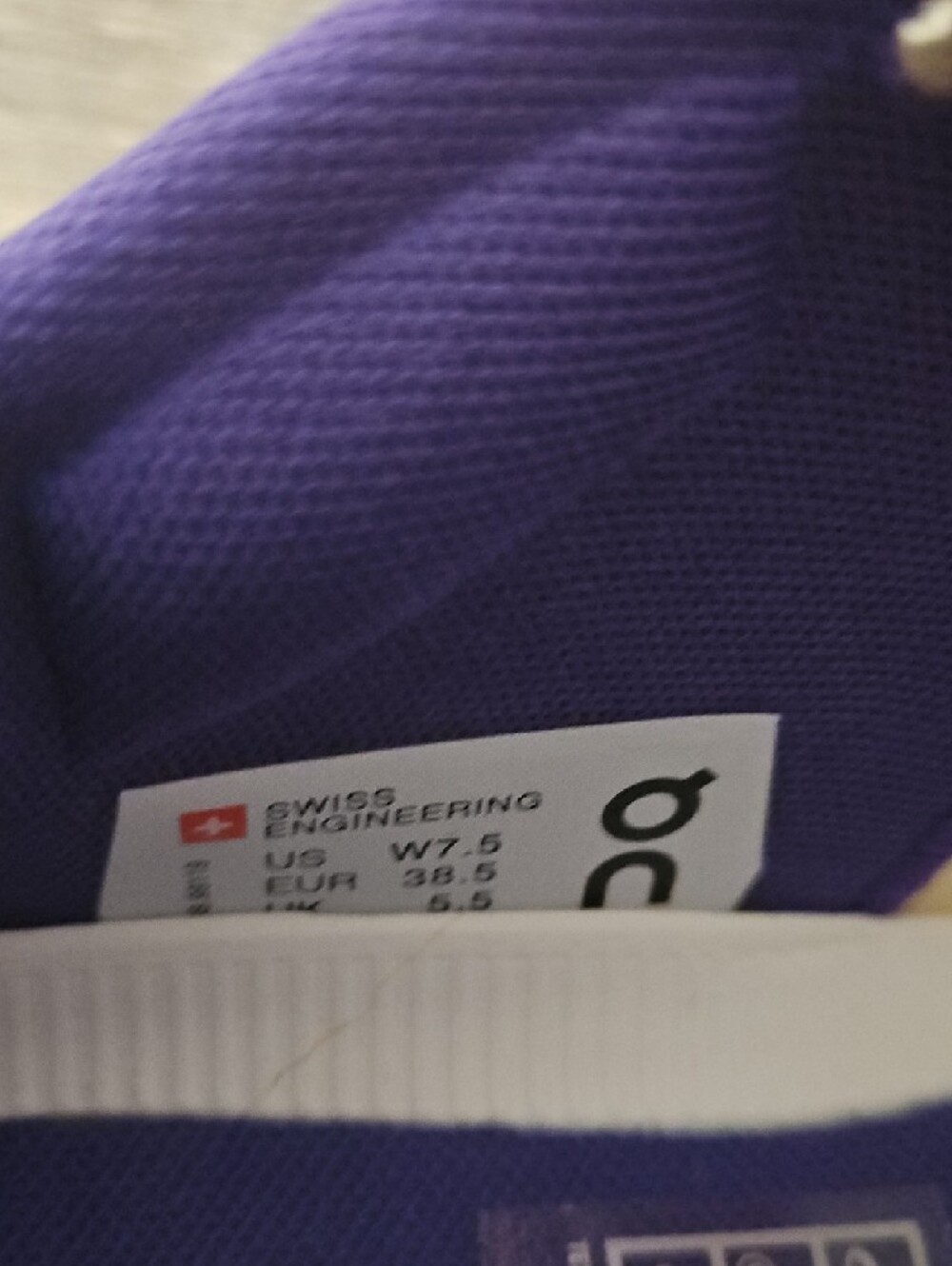 On Running Women's Cloud Shift White and Purple Cloud Running Sneakers - Picture 2 of 6